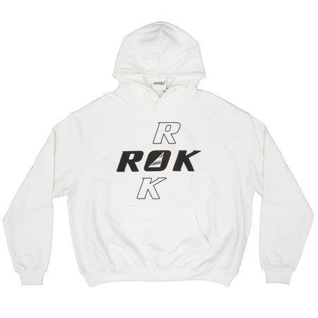 WHITE 'ESSENTIAL' FRENCH TERRY HOODIE