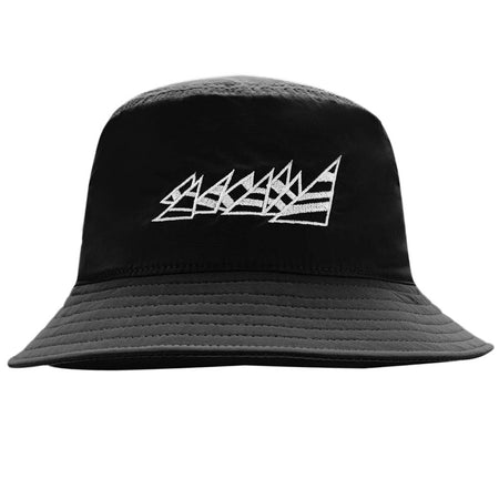 BLACK NYLON BUCKET HAT