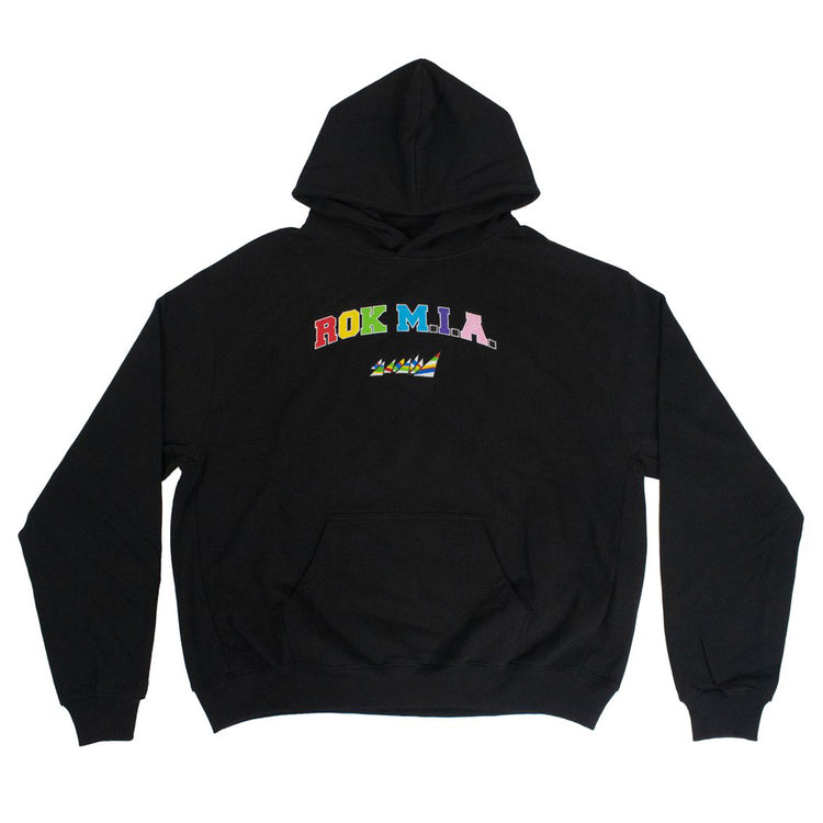 BLACK VARSITY HOODIE