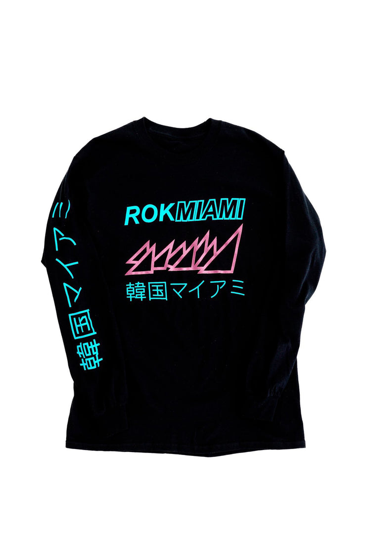 BLACK MIAMI VICE LONG SLEEVE SHIRT