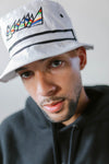 WHITE BUCKET HAT