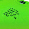 NEON GREEN "WE DON'T GO ON DATES" CROP TOP