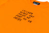 NEON ORANGE "WE DON'T GO ON DATES" CROP TOP