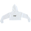 WHITE CROP TOP HOODIE