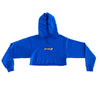 BLUE CROP TOP HOODIE